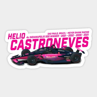 Helio Castroneves 2021 Indy Winner (pink) Sticker